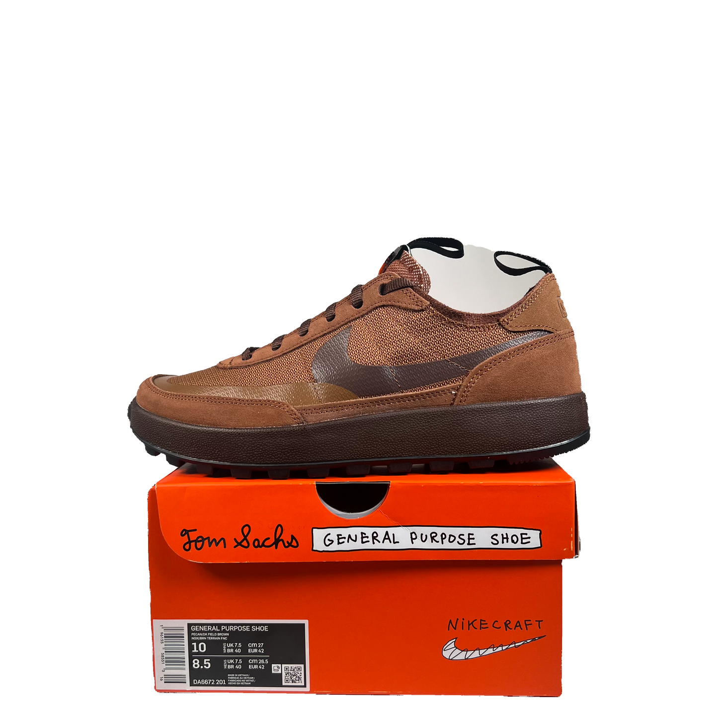 NikeCraft General Purpose Shoe Tom Sachs Field Brown (2023) Size 8.5M/10W NEW s21438
