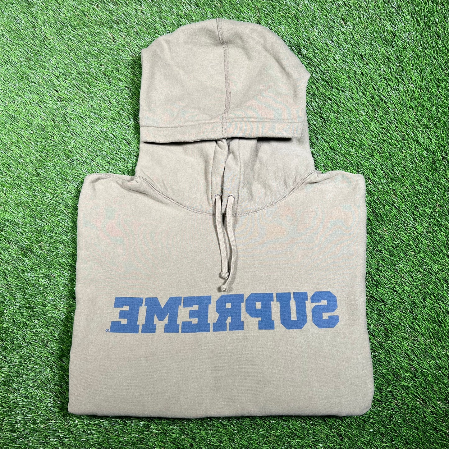 Supreme Reverse Logo Olive Green Hoodie Size XL NEW x15707