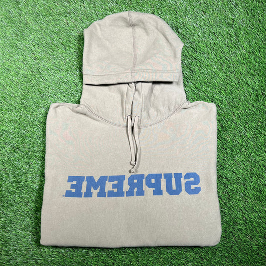 Supreme Reverse Logo Olive Green Hoodie Size XL NEW x15707