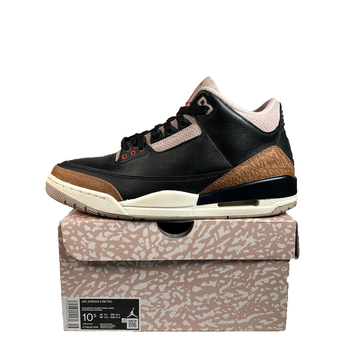 Jordan 3 Desert Elephant (2022) Size 10.5 USED s22798