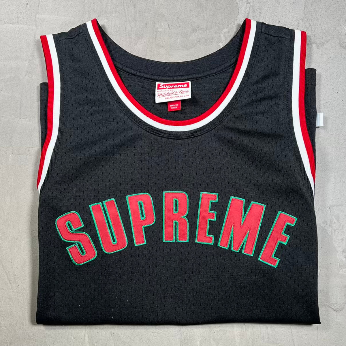 Supreme Mitchell & Ness Basketball Jersey Black (2021) Size XL USED x18385