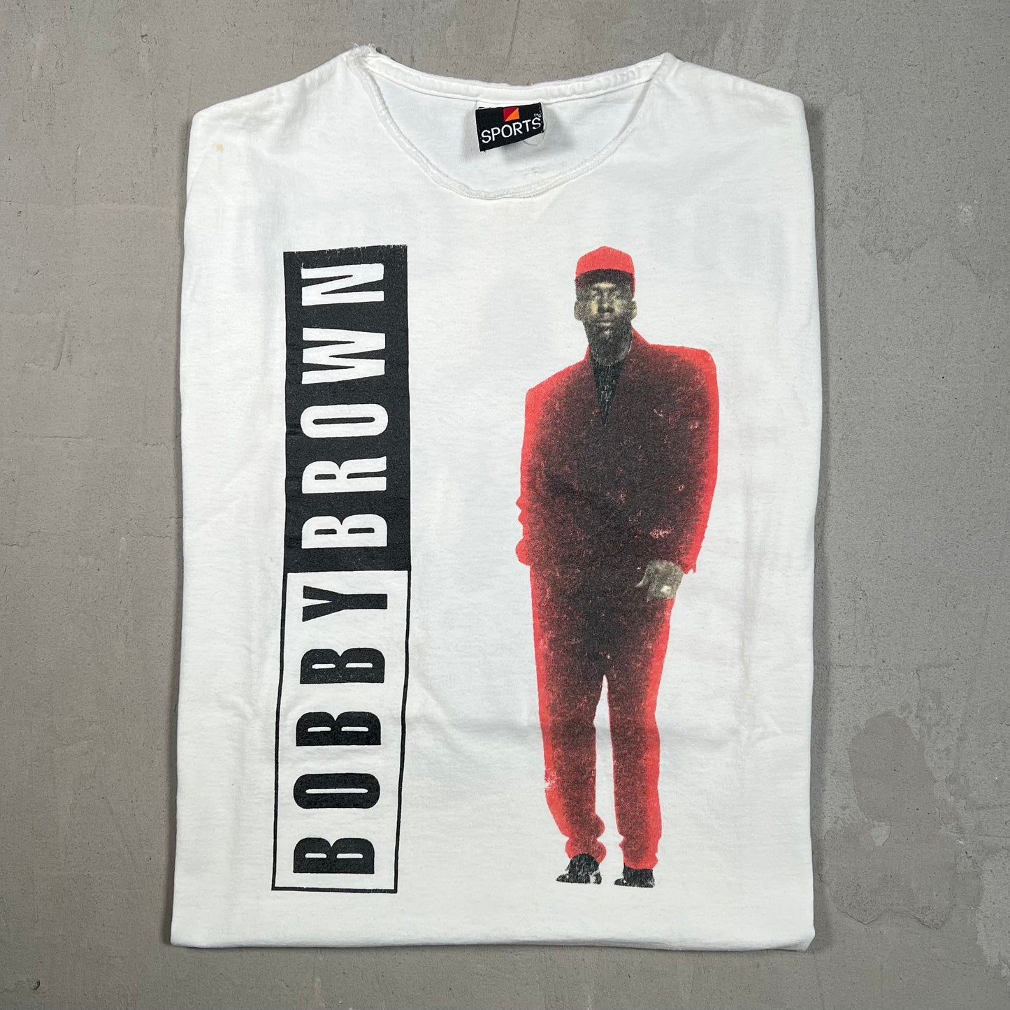 1993 Bobby Brown Tour White Tee Size Medium USED v18104