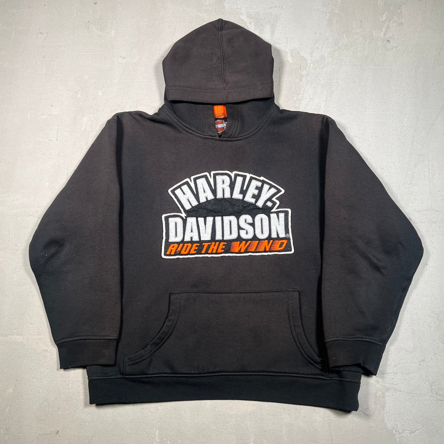 Harley Davidson Ride The Wind Black Hoodie Size Small USED v19125