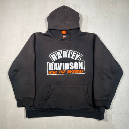 Harley Davidson Ride The Wind Black Hoodie Size Small USED v19125