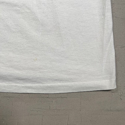1992 Penguins Stanley Cup Champs White Tee Size XL USED v16675