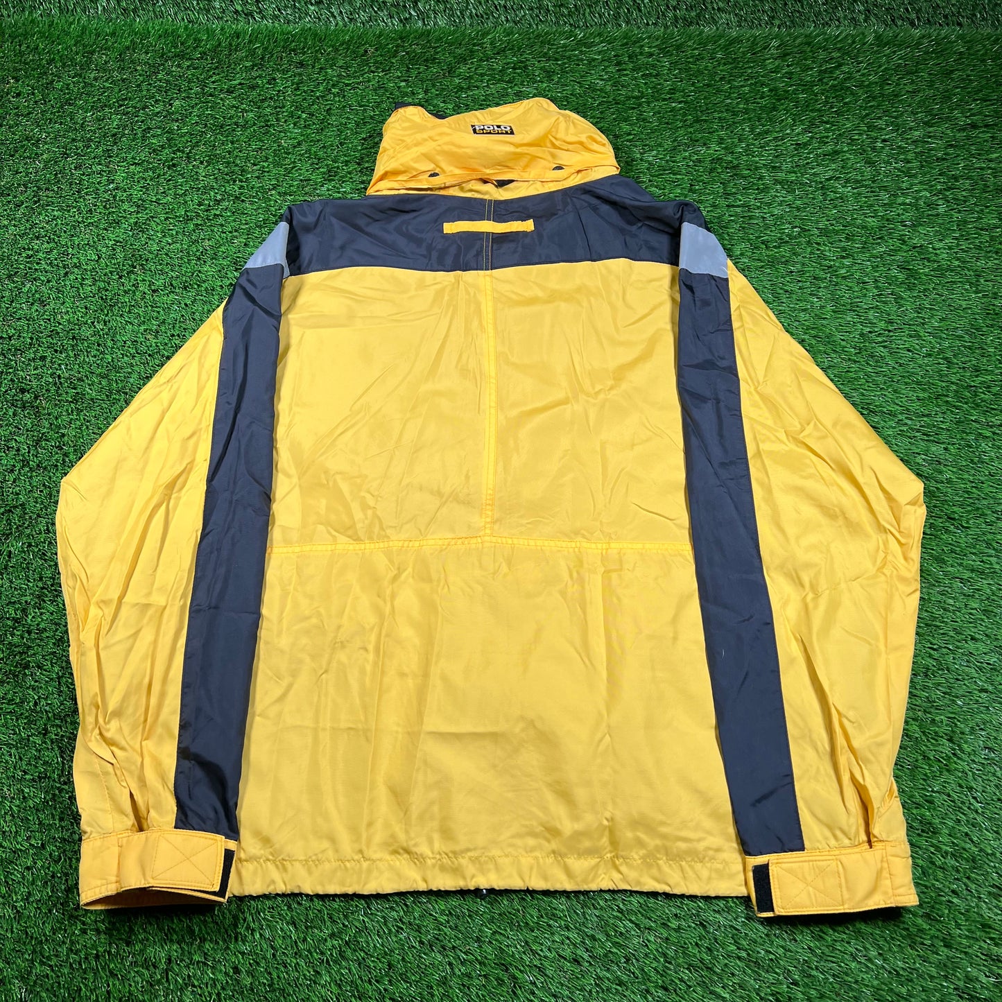 1990s Polo Sport Yellow Tech Jacket Size Large USED v18246