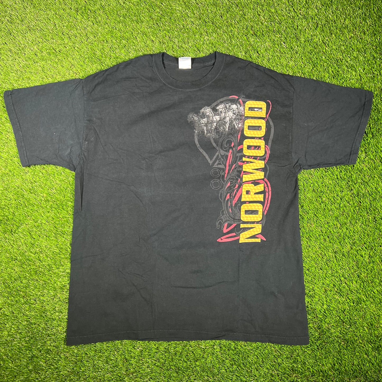 2011 Norwood New Jersey Fire Dept Black Memorial Tee Size XL USED v17455