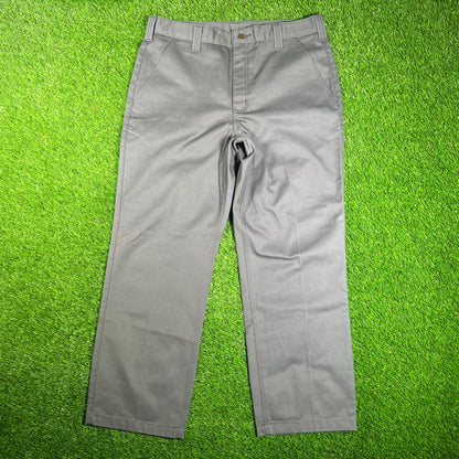 Y2K Carhartt Straight Leg Grey Pants Size 36x30 USED v18069