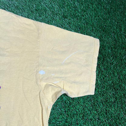 1990s Walk Disney World Yellow Tee Size XL USED v17856