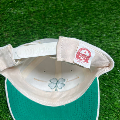 1990s Notre Dame Fighting Irish White Snapback Hat USED v18361