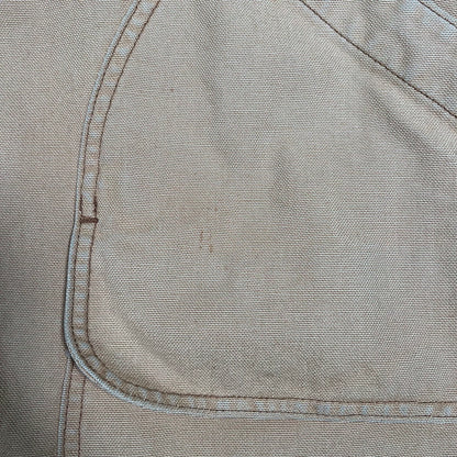 1990s LL Bean Beige Corduroy Button Green Collar Up Jacket Size Large USED v9392