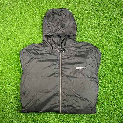 Stussy International Black Tour Jacket Size XL USED x15703