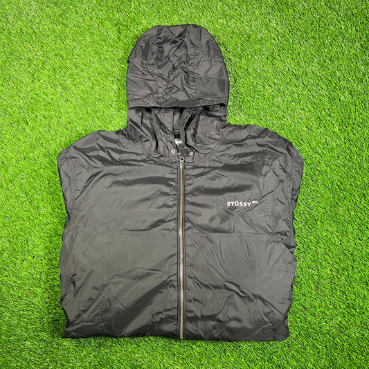 Stussy International Black Tour Jacket Size XL USED x15703