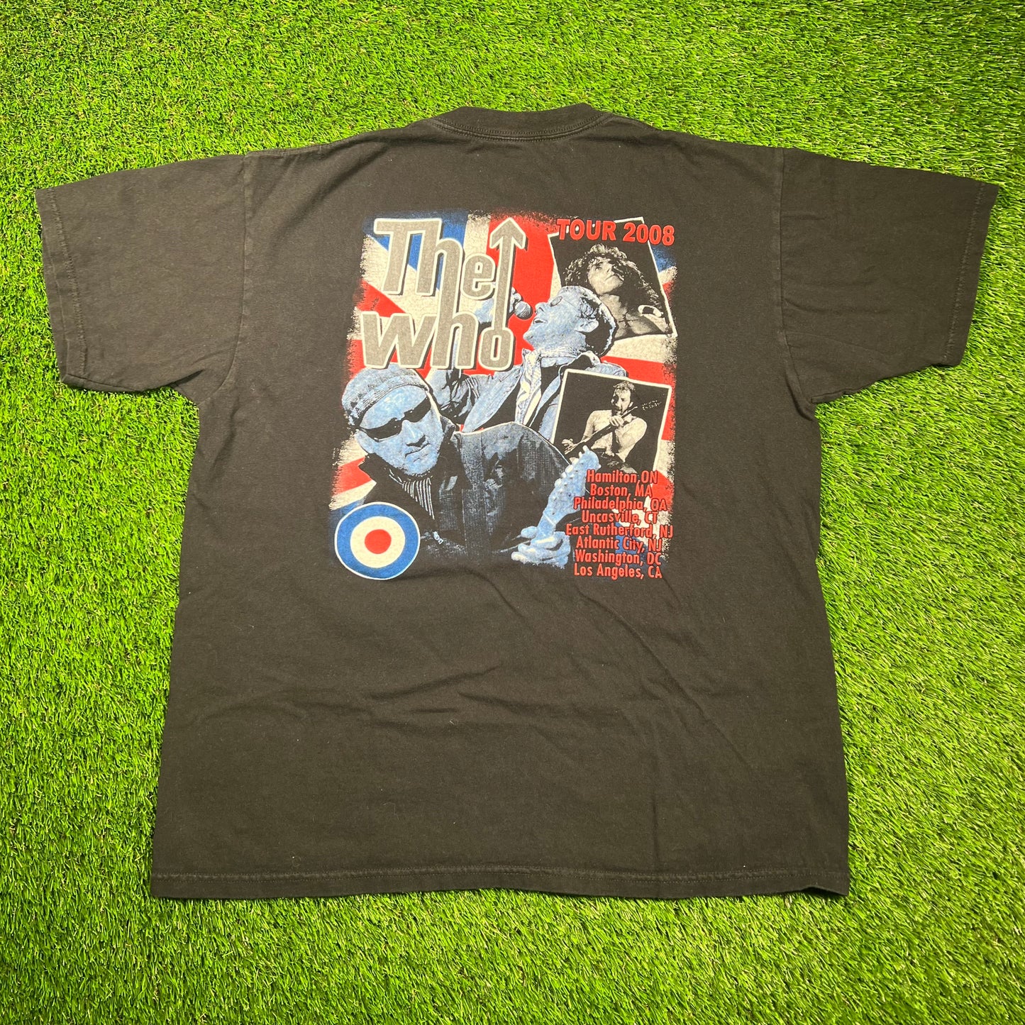 2008 The Who Black American Tour Tee Size Large USED v18641