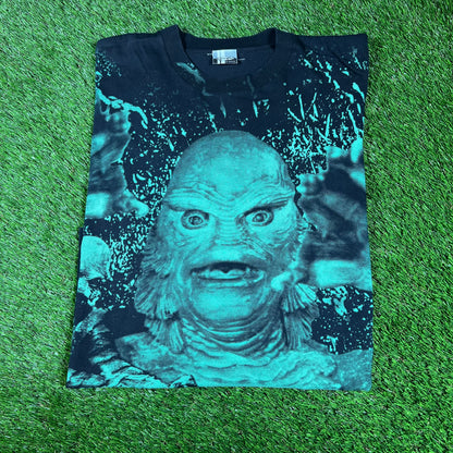 1990s AOP Creature from the Black Lagoon Tee Size XL USED v16638