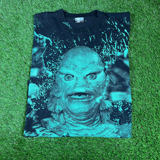 1990s AOP Creature from the Black Lagoon Tee Size XL USED v16638