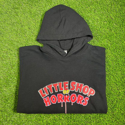 1990s Little Shop of Horrors Black Hoodie Size XL USED v16526