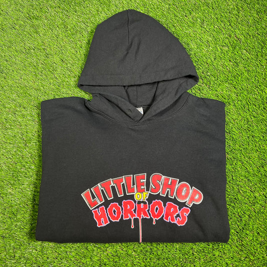 1990s Little Shop of Horrors Black Hoodie Size XL USED v16526