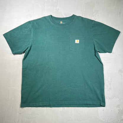 Carhartt Green Pocket Tee Size XL USED v20448