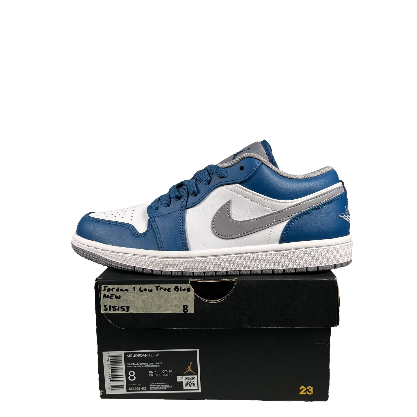 Jordan 1 Low True Blue Size 8 NEW s15153