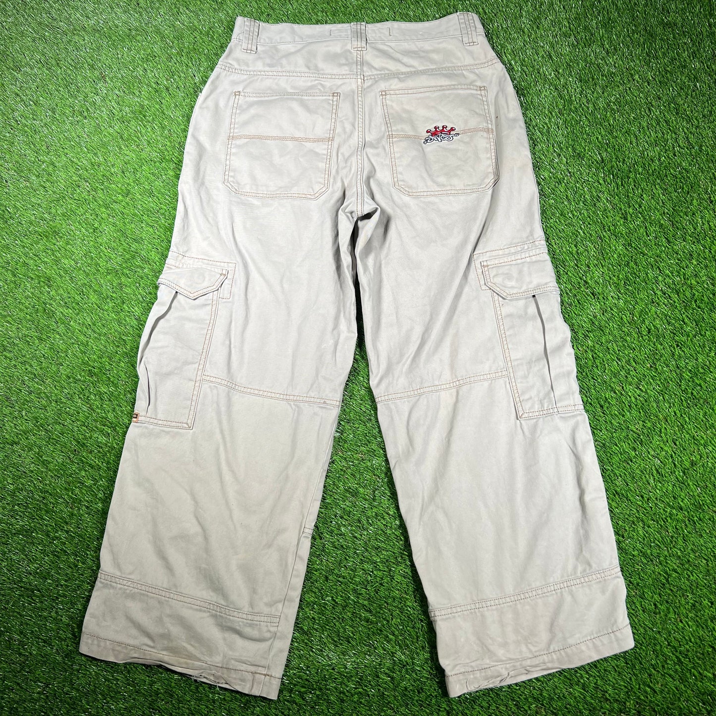 1990s Jnco Jeans Khaki Cargo Work Wear Pants Size 32x30 USED v16530