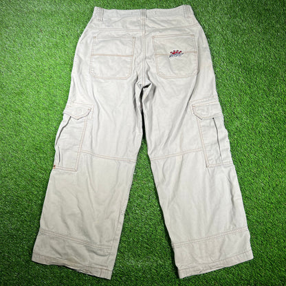 1990s Jnco Jeans Khaki Cargo Work Wear Pants Size 32x30 USED v16530