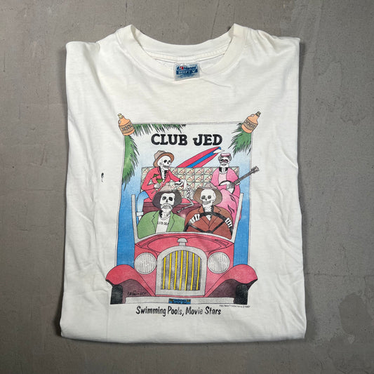 1987 Grateful dead club jed tee white Size XL hanes tag USED v12448