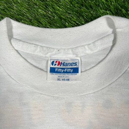 1990s Gainsville White Tee Size XL USED v16940