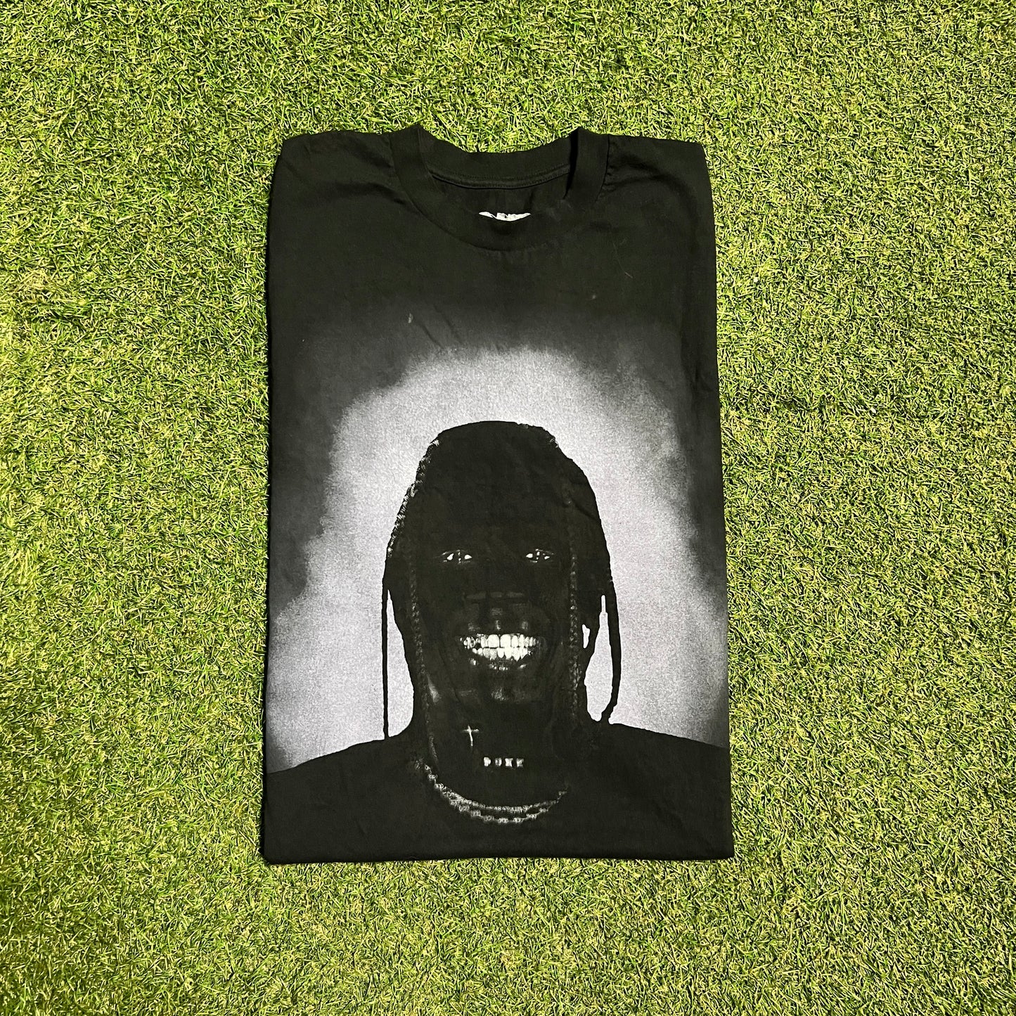 Travis Scott Utopia "I Know" Portrait Black Tee Size Medium USED x13485