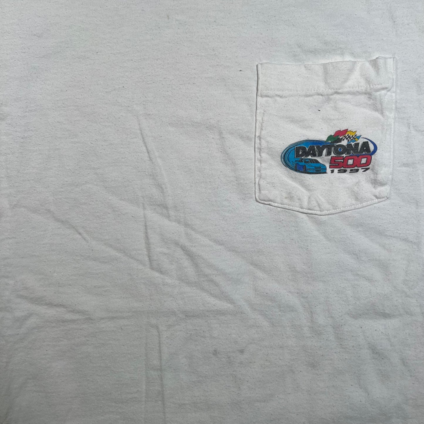 1997 Daytona 500 Dale Earnhardt's #3 White Tee Size XXL USED v18491