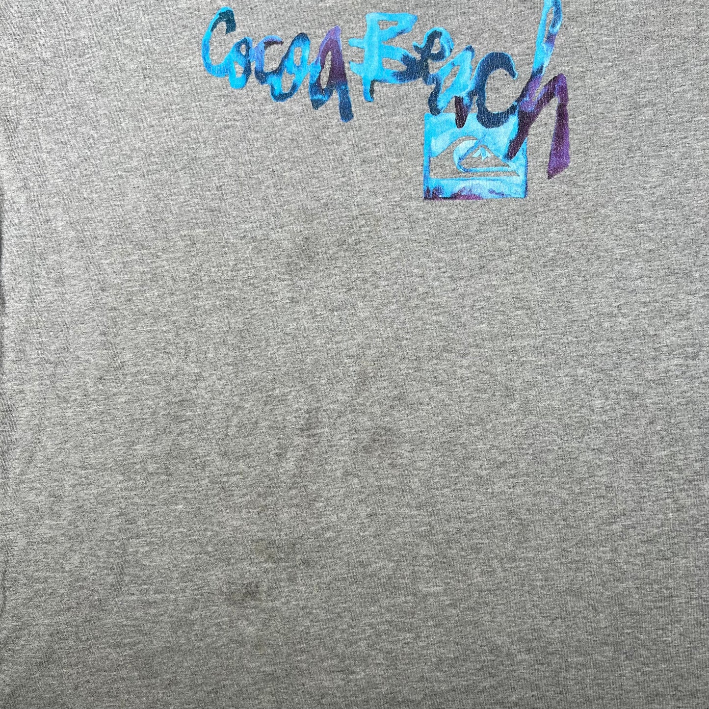 Y2K Quiksilver Cocoa Beach Grey Tee Size XL USED V17463
