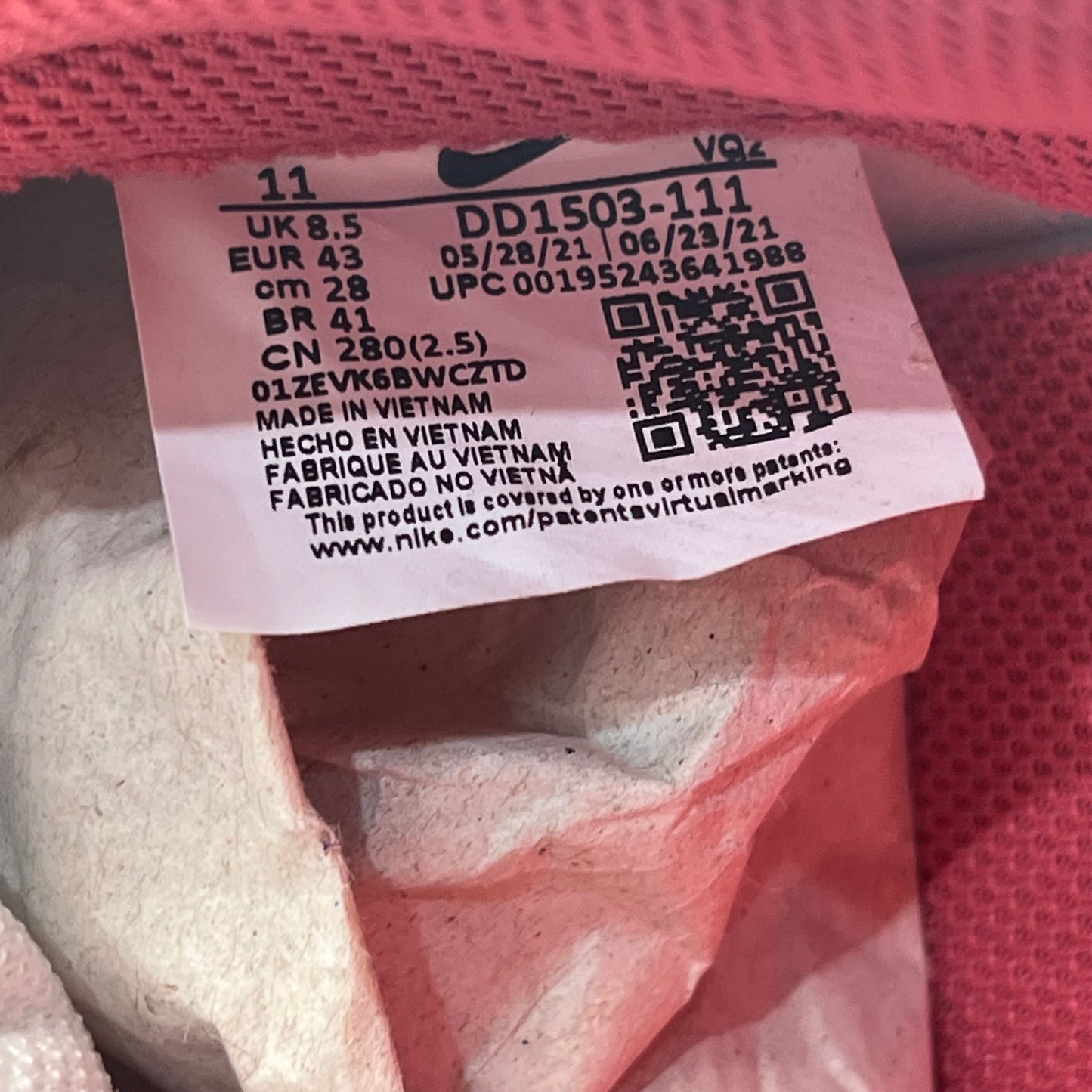 Nike Dunk Low Archeo Pink (2021) Size 9.5m / 11w NEW s19916