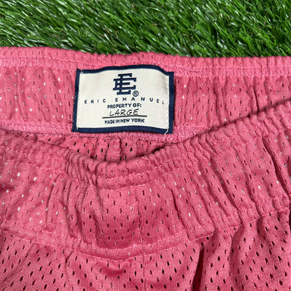 Eric Emanuel Pink Short/Pink Logo Lightning Bolts Size Large USED x14450