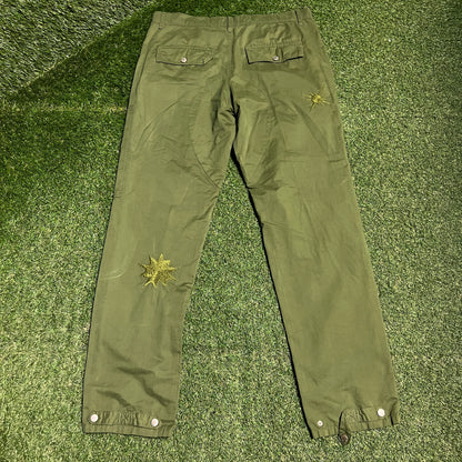 Billionaire Boys Club BBC Shooting Star Green Cargo Pants Size 36 USED X14286
