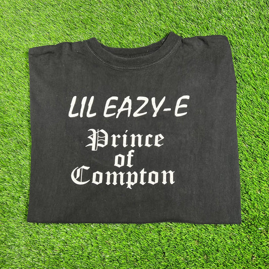 Y2K Lil Easy E Orince of Compton Black Tee Size XXL USED v17962