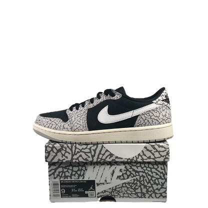 Jordan 1 Low Black Cement (2023) Size 9 USED s23783