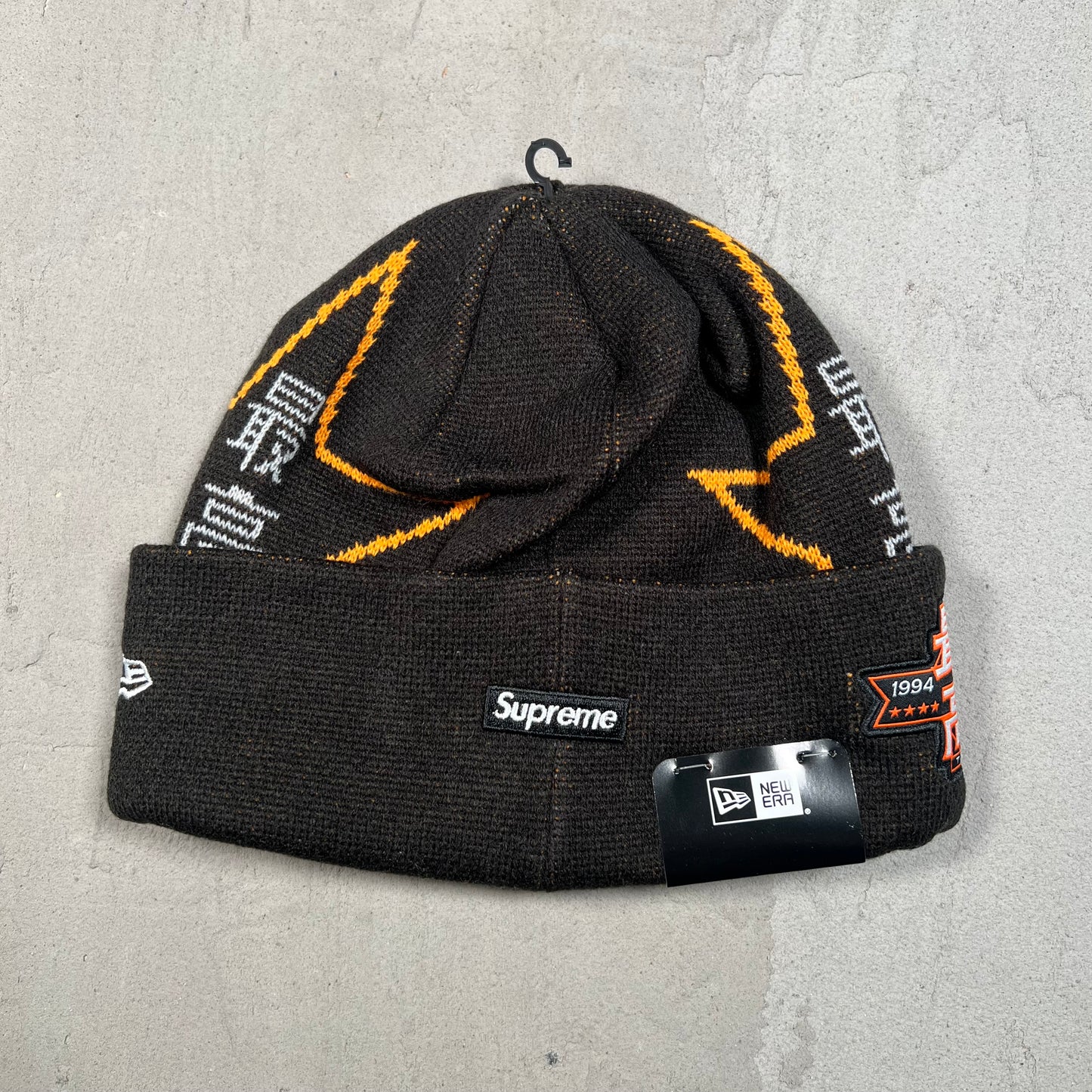 Supreme New Era Stars Black/Orange Beanie NEW x17414