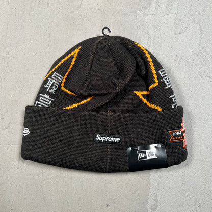 Supreme New Era Stars Black/Orange Beanie NEW x17414