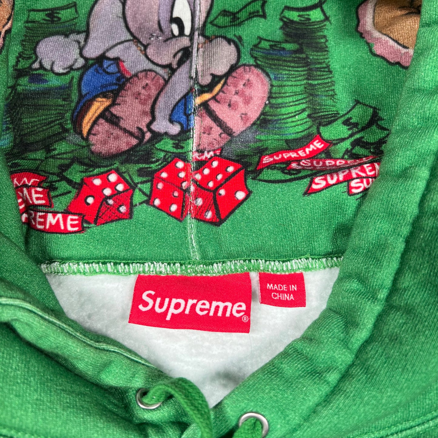 Supreme Elephant Cash Green Hoodie Size XL NEW x14711
