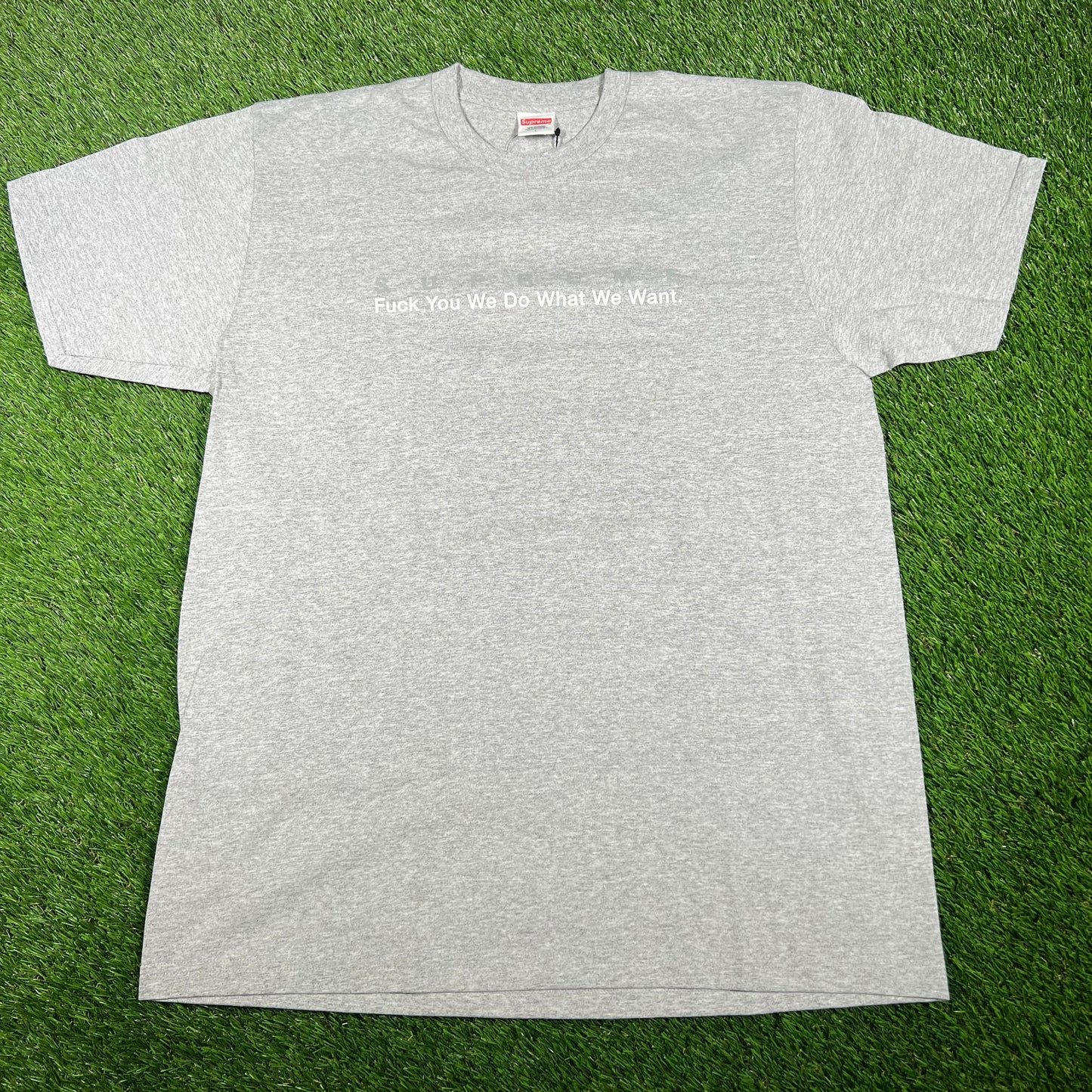 Supreme What We Want 2015 Grey Tee Size Large NEW x14507