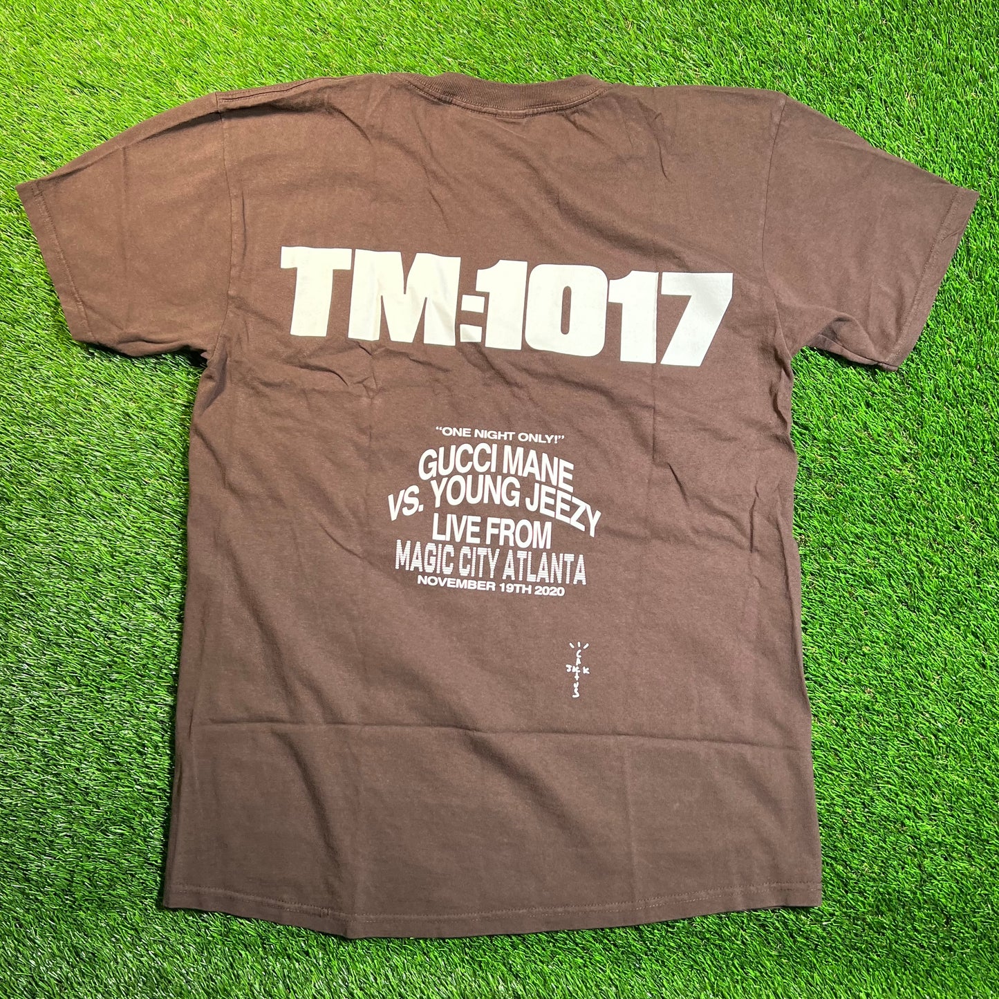 Travis Scott Cactus Jack For Verzuz TM:1017 Brown Tee Size Medium NEW x16919