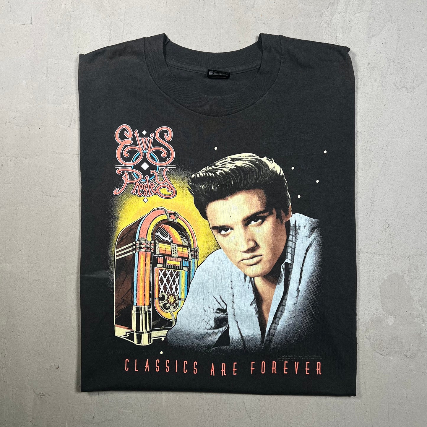 1992 Elvis classics are forever tee black Size XL USED v13849