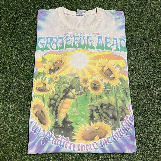 1995 Grateful Dead Summer Tour Turtles Tie Dye Tee Size XL USED v16348