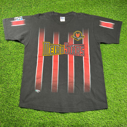 1996 MetroStars Black MLS Jersey Tee Size XL USED v18370