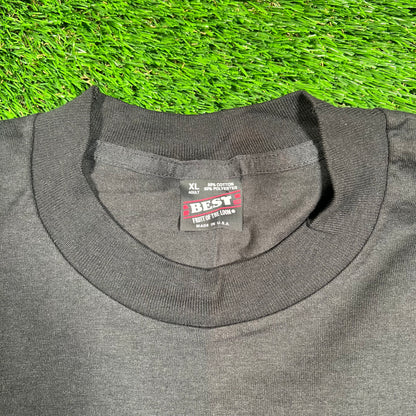 1980's Robin Art Black Tee Size XL USED v18393