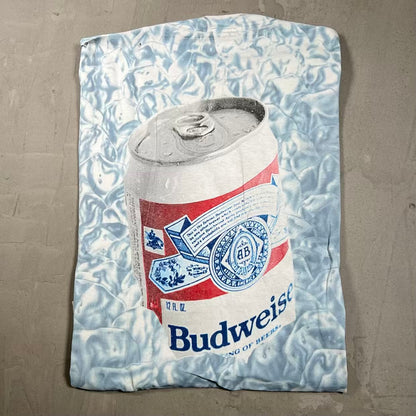 1992 Budweiser Can AOP Tee Size Large USED v19916