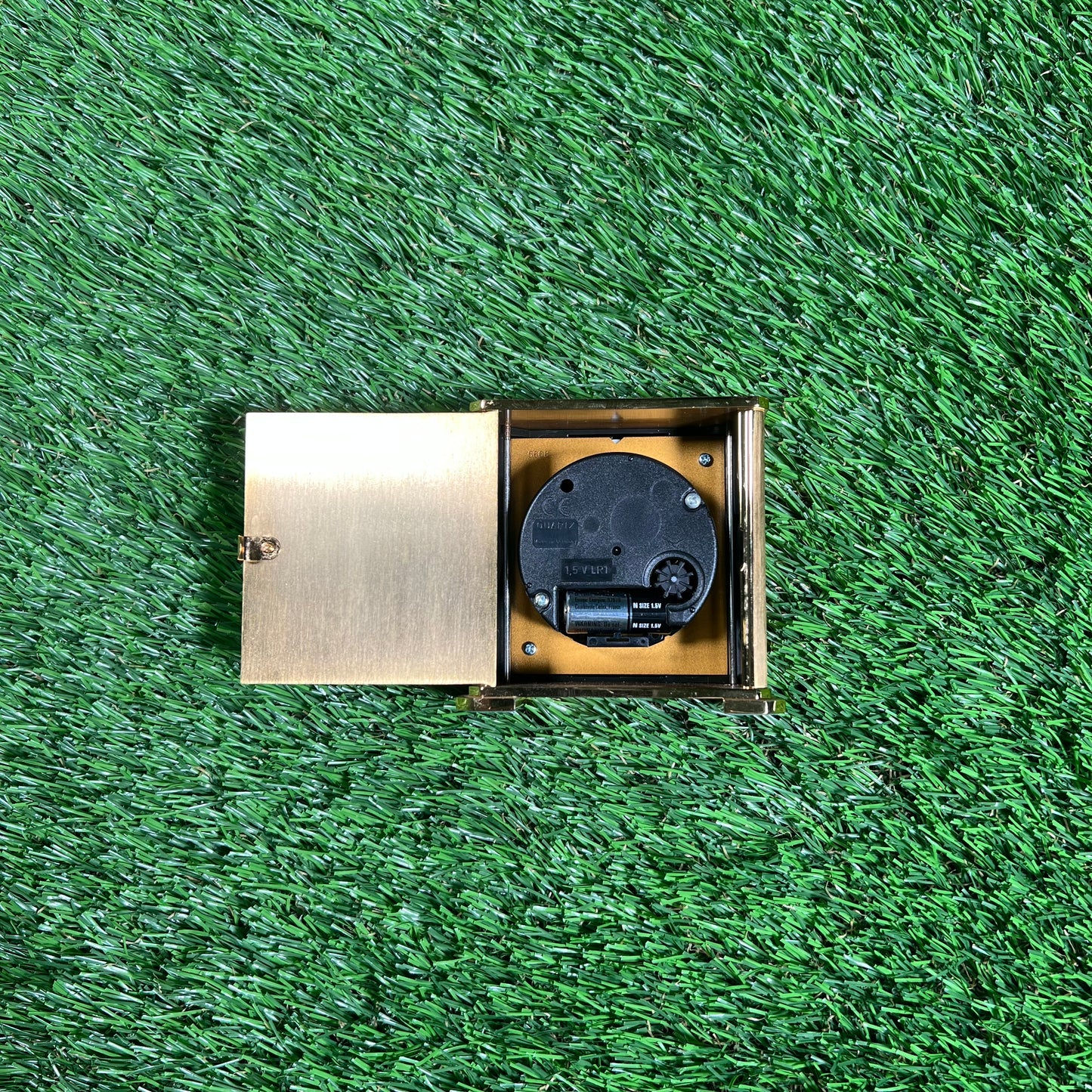 Vtg Tiffany & Co Portfolio Brass Table Dest Clock USED v18055