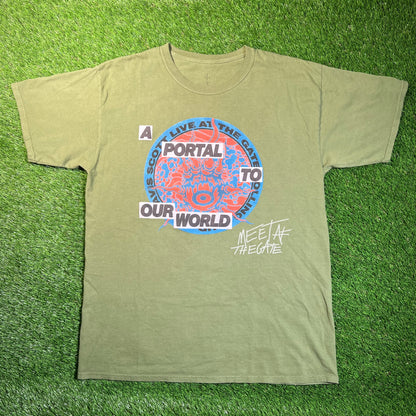 Travis Scott A Portal to Our World Green Tee Size Large USED x16928