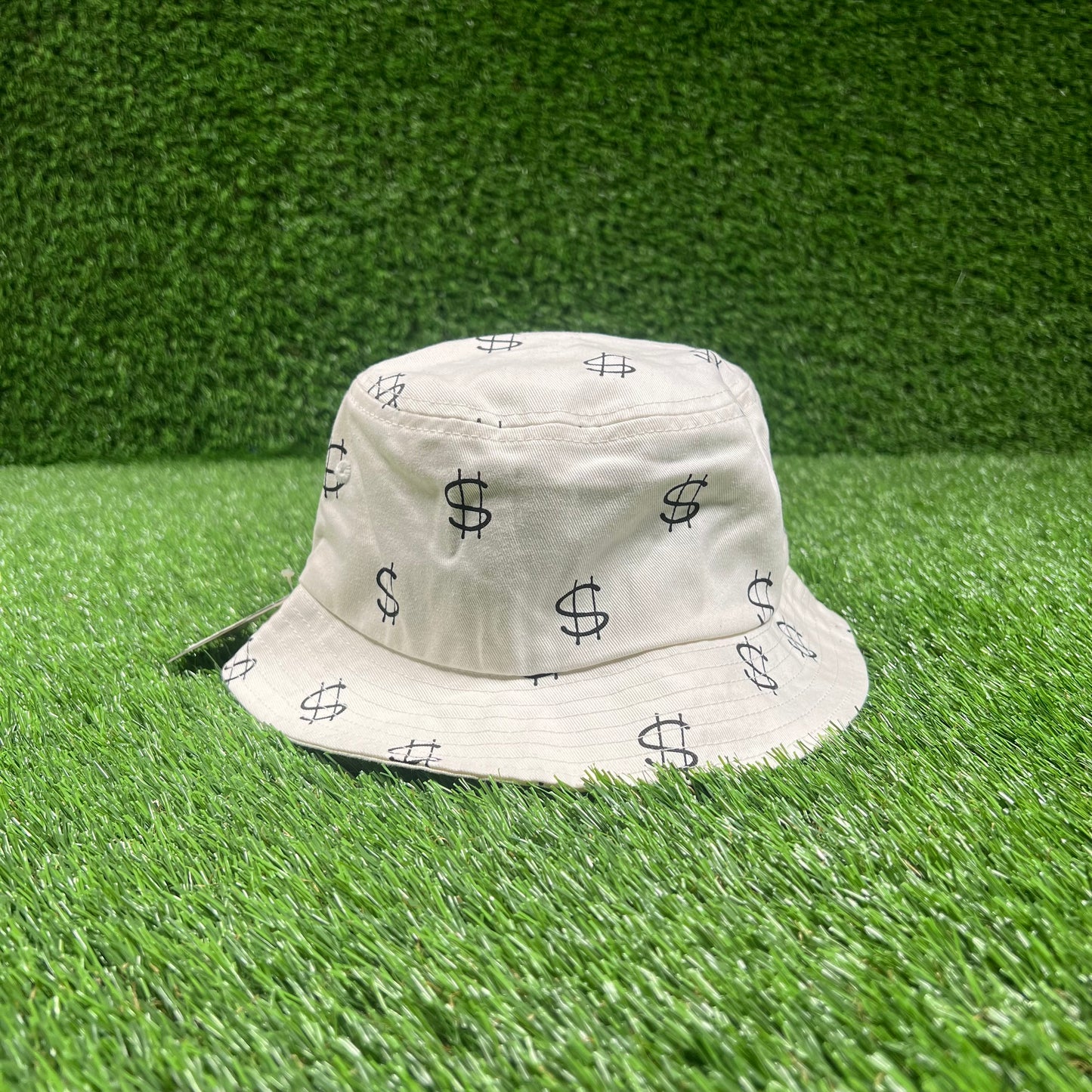Stussy White Money Sign Bucket Hat One Size NEW x15729