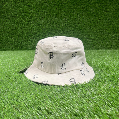 Stussy White Money Sign Bucket Hat One Size NEW x15729